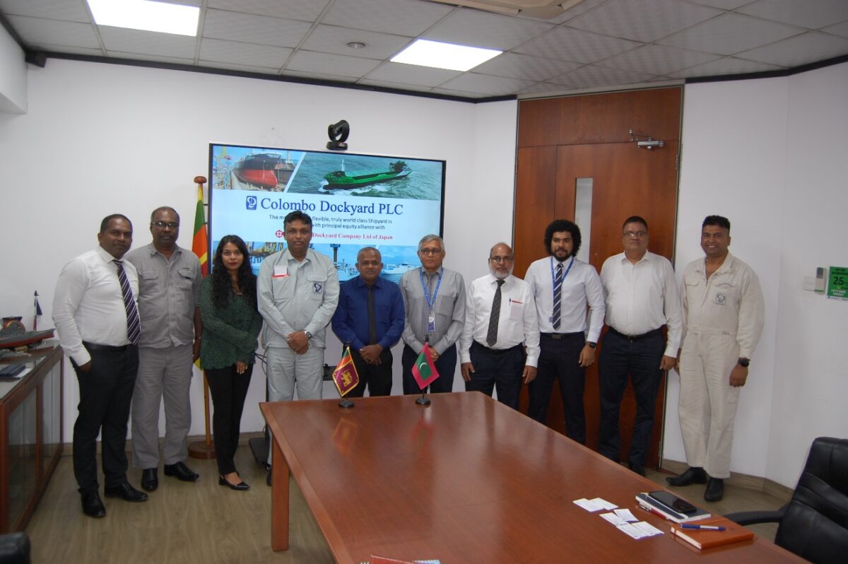 SENIOR DELEGATION FROM MALDIVES STATE SHIPPING VISITS COLOMBO DOCKYARD STRENGTHENING THE BUSINESS TIES